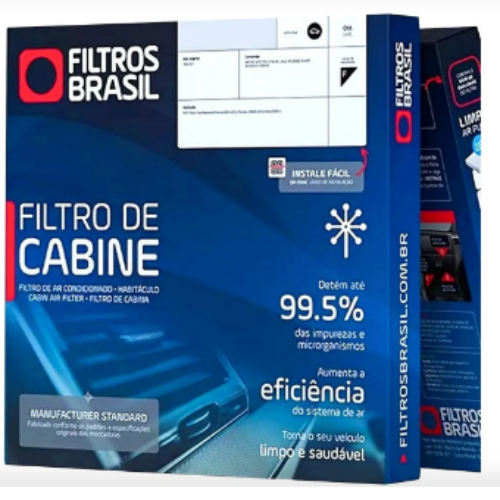 FILTRO DE AR CABINE CAPTUR/LOGAN 8V/SANDERO 1.0 4CIL/DUSTER 1.6 E 2.0 16V FILTROS BRASIL